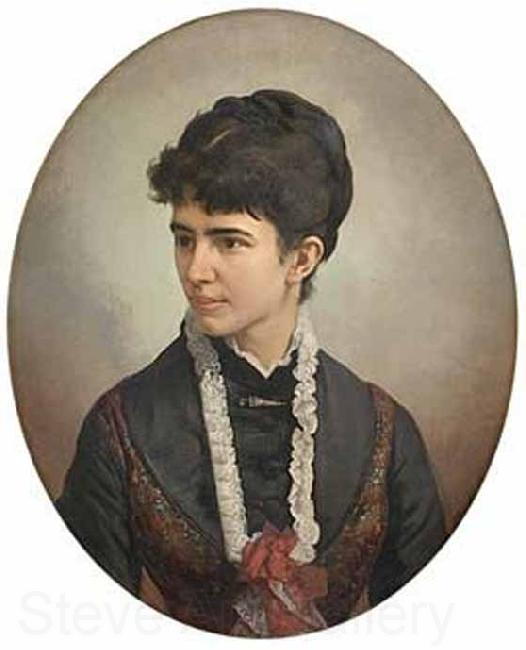 Victor Meirelles Portrait of a woman Norge oil painting art